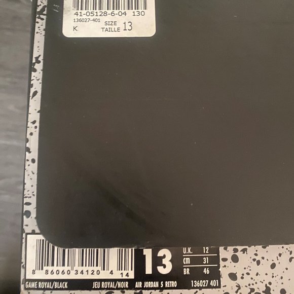 Royal Blue Air Jordan Retro 5 - Picture 5 of 5